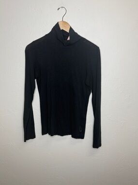 rag & bone Black Long-Sleeve Turtleneck Top